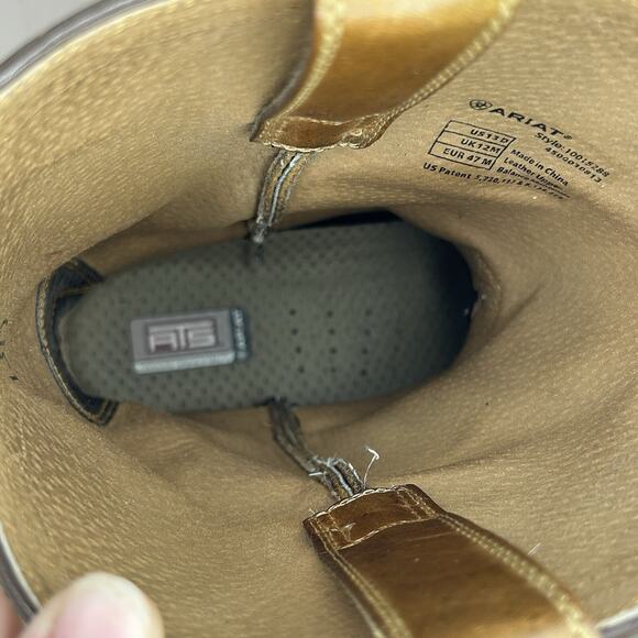 ARIAT Mens SIZE 13 D Western Cowboy Square Toe Boots Brown #10015288 - Picture 14 of 16